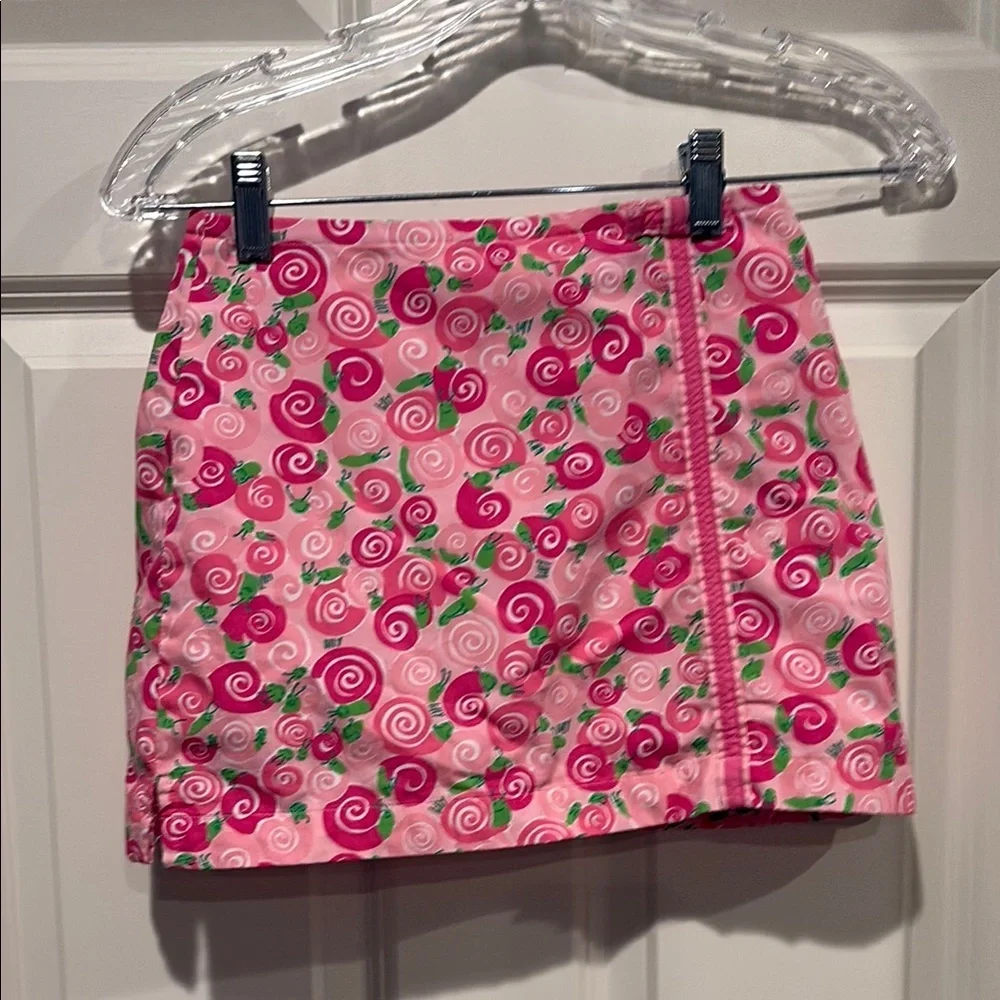 Lilly Pulitzer Y2K Pink Snail Rolls Royce Pink Skort - kids 8